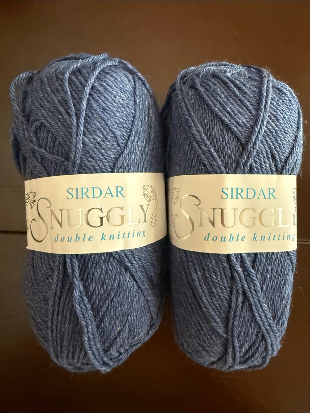 Snuggly Double Knitting Yarn - Denim Blue 2 Skeins